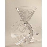 M&S Set of 2 Crystal Dishwasher Safe Martini Glasses Clear