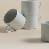 M&S Set of 4 Burford Porcelain Straight Sided Mugs White