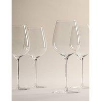 M&S Set of 4 The Sommelier's Edit Crystal White Wine Glasses Clear