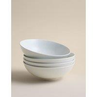 M&S Set of 4 Burford Coupe Porcelain Cereal Bowls White