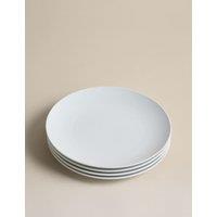 M&S Set of 4 Burford Coupe Dinner Plates White
