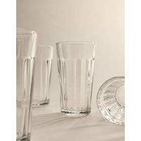 M&S Set of 4 Everyday Ribbed Tumblers Clear