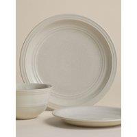 M&S 12 Piece Southwold Stoneware Dinner Set Cream