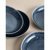 M&S Set of 4 Henley Stoneware Pasta Bowls Blue