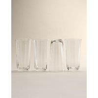 M&S Set of 4 Etoile Hi Ball Glasses Clear