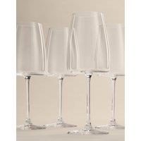 M&S Set of 4 Crystal Red Wine Glasses Clear