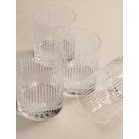 M&S Set of 4 Marais Crystal Tumblers Clear