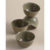 M&S Set of 4 Southwold Stoneware Cereal Bowls Green