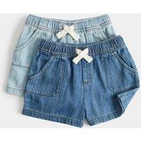 M&S 2 Pack Denim Shorts (0-3 Yrs) Multi