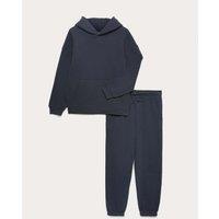M&S Cotton Rich Hoodie & Joggers Set (6-16 Yrs) Navy