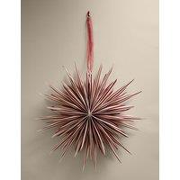 M&S Paper Striped Star Room Decoration Red Mix