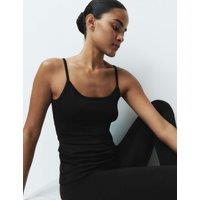M&S Heatgen Medium Thermal Strappy Vest Black