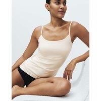 M&S Heatgen Medium Thermal Strappy Vest Light Cream