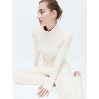 M&S Heatgen Maximum Thermal Funnel Neck Top Light Cream
