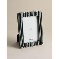 M&S Ceramic Textured Line Photo Frame 4x6 inch Blue