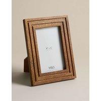 M&S Wood Line Photo Frame 4x6 inch Natural