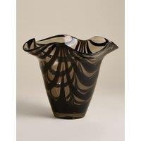 M&S Swirl Confetti Glass Handkerchief Vase Multi