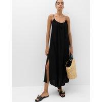 M&S Strappy Tie Back Maxi Beach Dress Black
