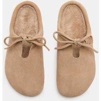 M&S Suede Bow Mule Clog Sand