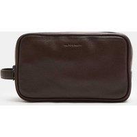 Autograph Leather Wash Bag Brown