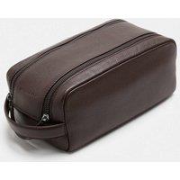 Autograph Leather Wash Bag Brown