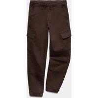 M&S Cotton Rich Stretch Cargo Trousers (6-16 Yrs) Brown