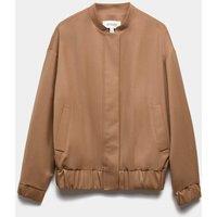 JAEGER Wool Rich Relaxed Bomber Jacket Camel