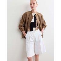 JAEGER Wool Rich Relaxed Bomber Jacket Camel