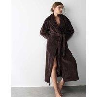 Autograph Premium Short Pile Dressing Gown Chocolate