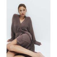 M&S Boucle Tie Wrap Taupe