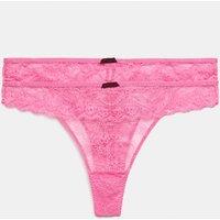 M&S 2 Pack Ida Lace Thongs Medium Pink