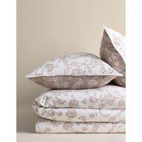 M&S Cotton Rich Trailing Floral Bedding Set Linen