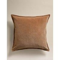 M&S Pure Cotton Velvet Cushion Caramel
