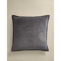 M&S Pure Cotton Velvet Cushion Dark Graphite