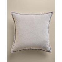 M&S Pure Cotton Velvet Cushion Dove