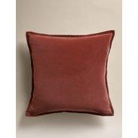 M&S Pure Cotton Velvet Cushion Spice