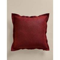 M&S Pure Linen Cushion Chestnut