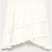 Per Una Pure Cotton Lace Mini Tiered Skirt Soft White