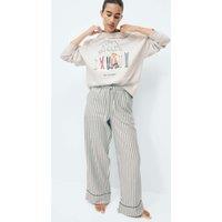 M&S Spencer Bear Matching Christmas Family Pyjama Set Grey Mix