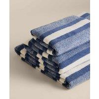 M&S Pure Cotton Marl Striped Towel Denim