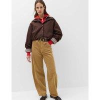 M&S Corduroy Barrel Leg Trousers Spice