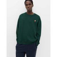 M&S Cotton Rich Aprs Loungewear Sweatshirt Green Mix