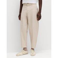 M&S Barrel Fit Stretch Chinos Light Buff