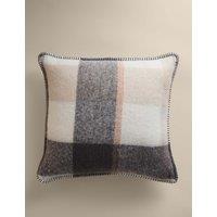 M&S Brushed Mohair Cushion Neutral