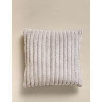 M&S Ribbed Fleece Cushion Dove