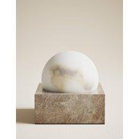 M&S Alabaster & Marble Rechargeable Table Lamp Natural