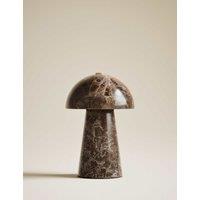 M&S Marble Rechargeable Mushroom Lamp Brown