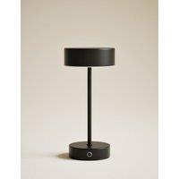 M&S Flat Head Small Rechargeable Table Lamp Black