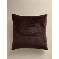 M&S Velvet Supersoft Cushion Chocolate