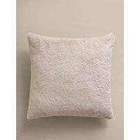 M&S Velvet Supersoft Cushion Neutral